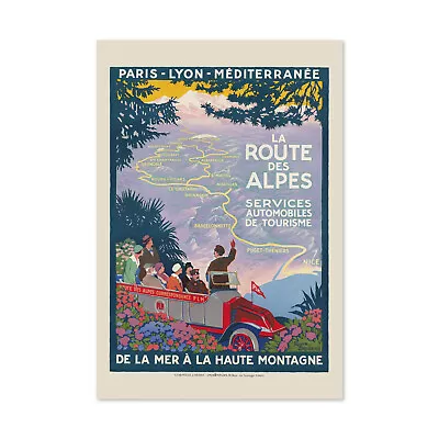 1920s La Route Des Alpes Vintage Style French Travel Poster - Reproduction Art • $14.44