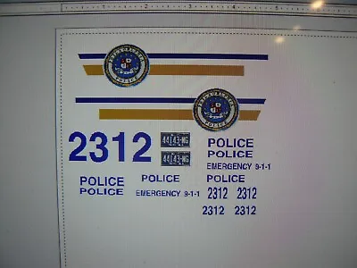 Philadelphia Pennsylvania Police Car Decals  Old School 1:18  • $13.99