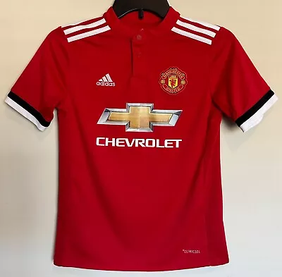 Preowned Vg Adidas Manchester United Youth Jersey Red Size Medium Boy’s Shirt M • $17.49