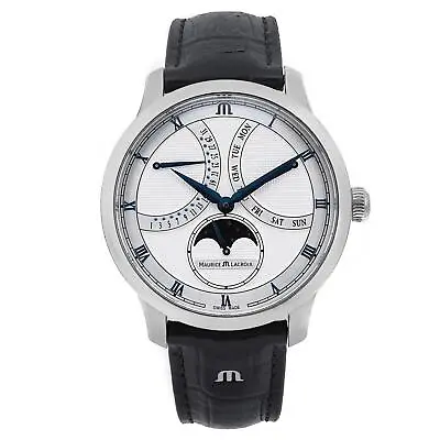 Maurice Lacroix Masterpiece Moonphase Steel Silver Dial Watch MP6608-SS001-110-1 • $2399
