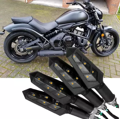 Motorcycle LED Amber Turn Signal Lights For Kawasaki Vulcan S 650 800 900 1500 • $14.11