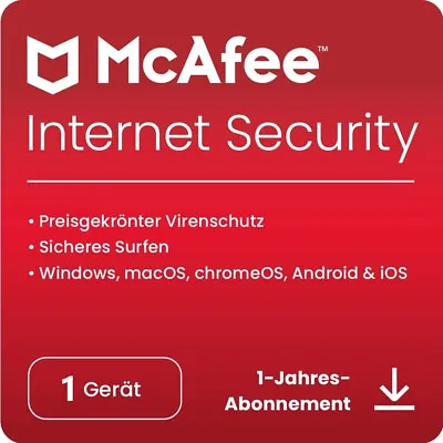 McAfee AntiVirus / Internet Security 2024 | 1 PC 1 Year • $4.43