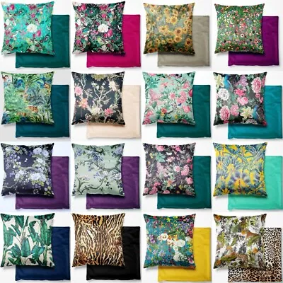 £11.50 • Buy Velvet Cushion Covers Botanical Luxury 45cm/ 18  Home Decor Scatter Pillows