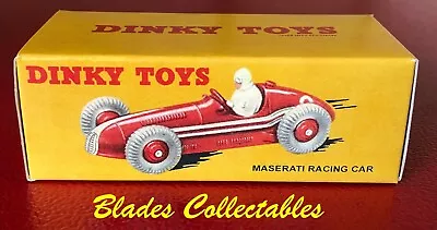 DINKY TOY 231 (23N) QUALITY REPRO BOX MASERATI RACING CAR Blades Collectables • $19