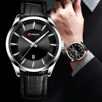 Classical Men's Watches Stainless Steel Date Waterproof Sport Quartz Wrist Watch • $26.99