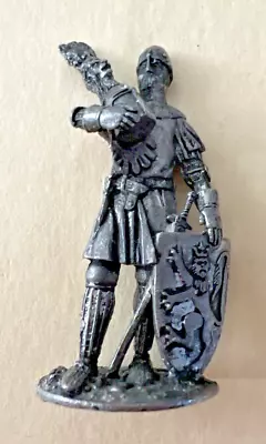 Vintage Medieval Miniature Pewter Soldier Knight W/ Armor • $20