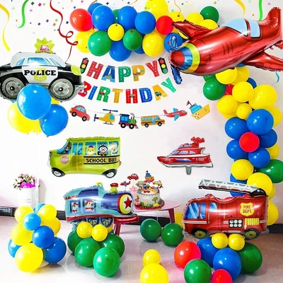 $14.24 • Buy Transportation Party Deco Boys Birthday Baby Shower Supplies Balloon Garland Kit