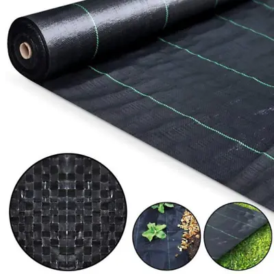 Weed Control Fabric Landscaping Ground Cover Membrane | 1M-4M Wide To 100M Long • £3.95