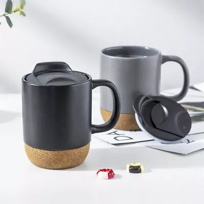 Ceramic Mug Tea Cup Coffee Cup Milk Water Cup With Lid Heat-resistant Dustproof • £14.17