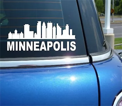 Minneapolis Minnesota City Skyline Cityscape Car Wall Decal Bumper Sticker • $3.49