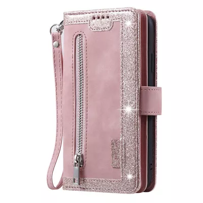 For Samsung S24 S23 S22 S21 S20 FE Ultra S10 Plus Case Leather Wallet Flip Cover • $17.99