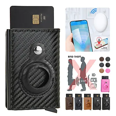 $9.96 • Buy Men RFID Blocking Magnetic Wallet Money Clip Case For AirTag Air Tag Card Holder