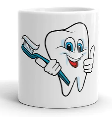 Happy Tooth Ceramic Printed Toothbrush Holder - Large • £8.99