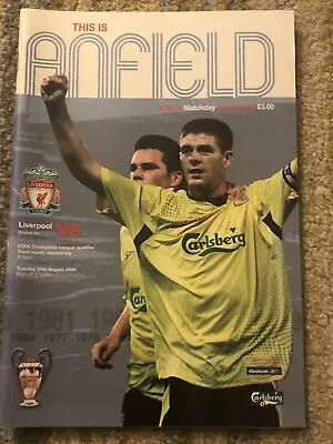 Liverpool V Grazer AK - 2004/05 - UEFA Champions League - Match Day Programme • £2.01