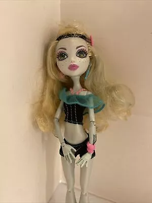 MONSTER HIGH SKULL SHORES LAGOONA BLUE SWIMSUIT OUTFIT DOLL -Missing Fins • $16