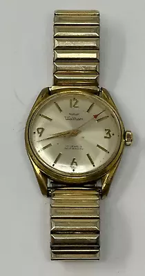 Vintage Waltham 17 Jewels Selfwinding Swiss Watch Karat Clad Gold Top Steel Back • $98.89