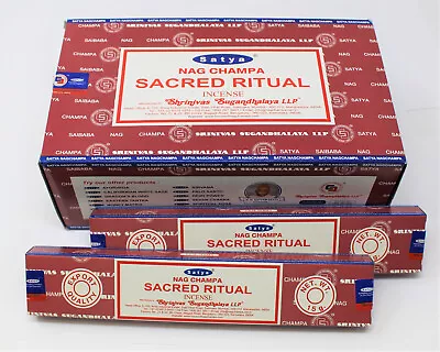 Satya Nag Champa SACRED RITUAL Incense Sticks: Choose 15 30 45 90 Or 180 Gm • $4.90