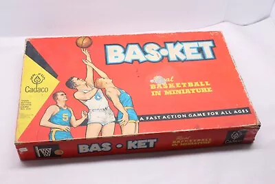 Vintage 1962 Cadaco Bas-Ket Real Basketball In Miniature Game • $29.99