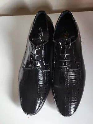 Men Black Formal Lace Shoes Uk Size 8 Made In Italy • £50