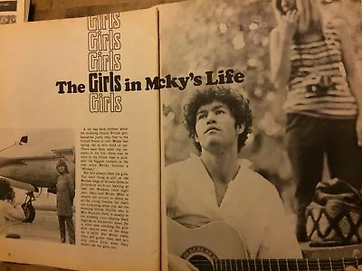 Micky Dolenz The Monkees Two Page Vintage Clipping • $1.99