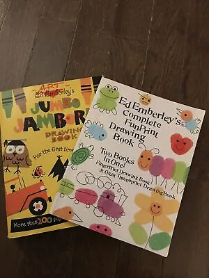 Lot Of 2 Ed Emberley’s Drawing Books-Complete Funprint And Jumbo Jamboree • $29.99