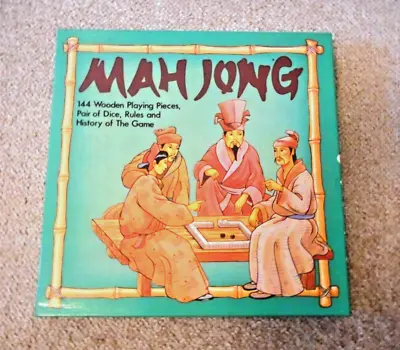 Boxed Mahjong Set Complete With Wooden Tiles Dice And Instructions • £9