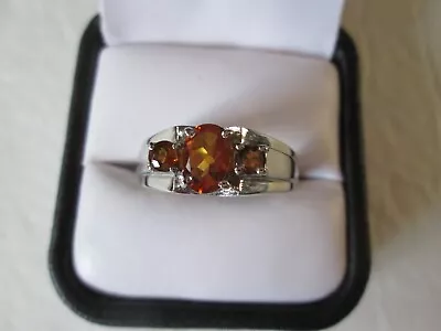 Mens Serra Gaucha Citrine Stainless Steel Ring (Size 12) 1.50 Ctw • $37.99