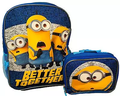 Minions Despicable Me Boys Girls School Backpack Book Bag Lunch Box Kid Toy Gift • $24.99