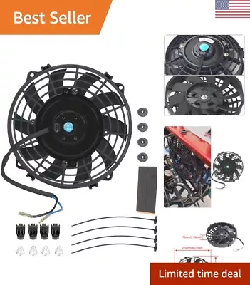 12V Electric Radiator Cooling Fan - Slim Design - 7  - 800 CFM - Universal Mount • $41.99