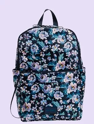 Vera Bradley Packable Backpack Tote Evy Floral Blue NWT • $34.99