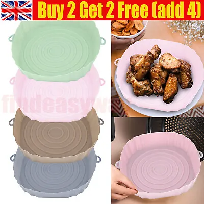 £4.65 • Buy Silicone Pot For Air Fryer Baking Basket Soft Tray Reusable Cooking Accessories）