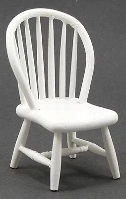 Dollhouse Miniatures 1:12 Scale Windsor Side Chair White #CLA07814 • $15.99