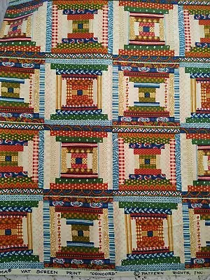 Cohama Southwest Geometric Paisley Tribal CONCORD Vtg Fabric Zepel BTHY 18  X56  • $8.99
