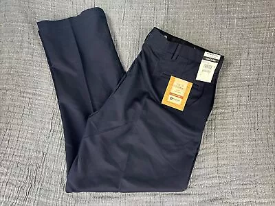 Haggar Men's Cool 18 Flat Front No Iron Classic Fit Pant Navy Blue Size 44W X 32 • $29.95