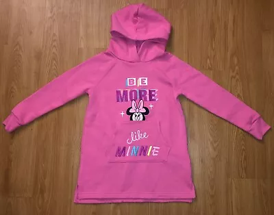 Disney Spotted Zebra Minnie Mouse Hoodie Sweatshirt Youth Medium Pink Embroidery • $14.99