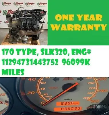 03 MERCEDES SLK Engine Assembly • $940.49