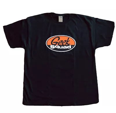 Best Buy Official Geek Squad Black T-Shirt XL Black/Orange Logo • $7