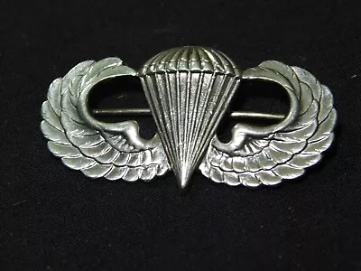 WWII US Army Airborne Jump Wing Paratrooper Sterling Pin Badge • $51.75