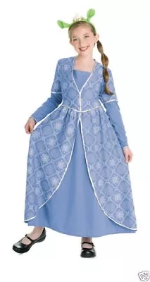 £44.89 • Buy Girls Child Shrek The Third Blue Princess Fiona Dress Costume Outfit