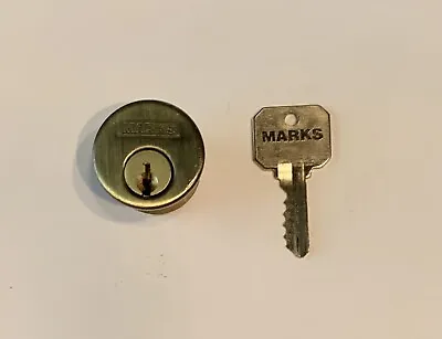 Marks 15/16” Mortise Cylinder Antique Brass 1 KEY FREE SHIPPING! Made In USA! • $25