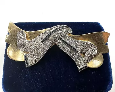 McCLELLAND-BARCLAY SIGNED Very Rare ART DECO VINTAGE BROOCH 1930's GOLD-FILLED • $299.99