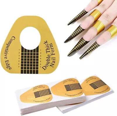 KINGMAS 100 Pcs Horseshoe-shaped Nail Art Acrylic Nail/UV GEL Nail Extention Ti • £6.45