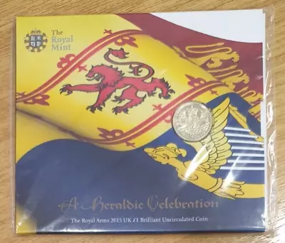 2015 Royal Mint UK Brilliant Uncirculated Royal Arms £1 Coin • £17.50