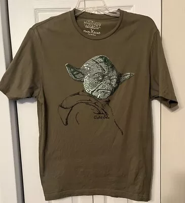 Marc Ecko Cut And Sew Rhinestone Shirt Yoda Sz Large • $40