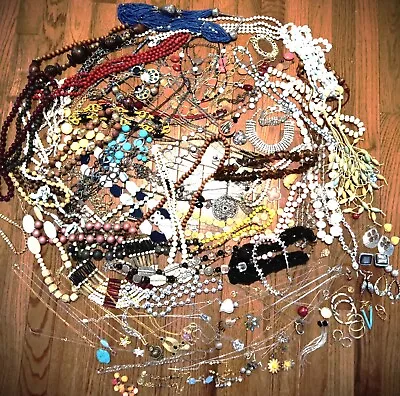 Large Lot Of Over 100 Pieces Of Jewelry. All Wearable 9 Pounds • $15.50