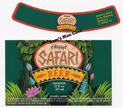 Harry's Safari Beer Label With Neck • $1.50