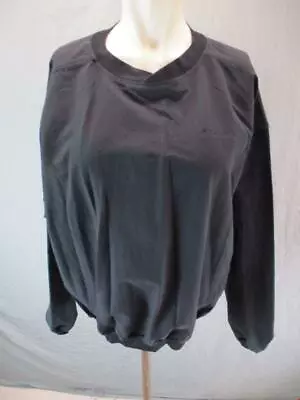 Columbia Size M Mens Black Nylon Long Sleeve V-Neck Pullover Sweatshirt 6G998 • $10