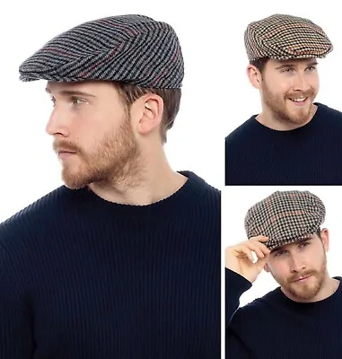 £5.99 • Buy Mens Traditional Style Cap Wool Blend Tweed Newsboy Gatsby Herringbone Flat Caps