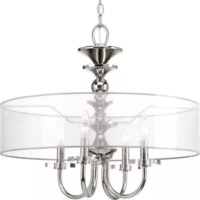 March Collection 4-Light Polished Nickel Pendant By Progress Lighting • $199.99