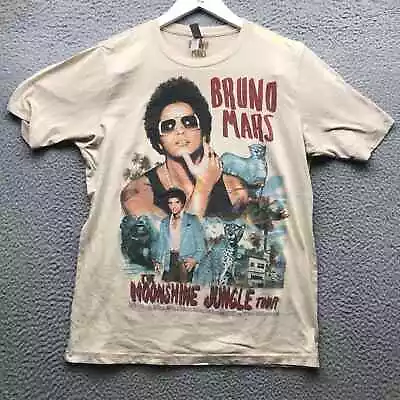 Bruno Mars The Moonshine Jungle Tour T-Shirt Men's Medium M Short Sleeve Brown • $19.99